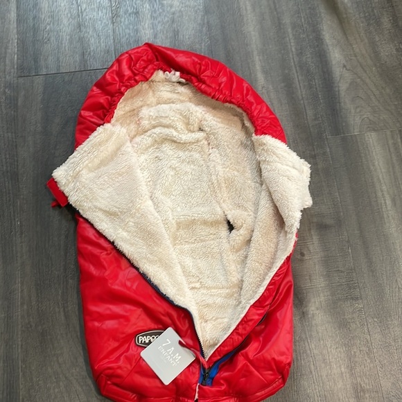 7am enfant papoose red zipper stroller muff - Picture 8 of 11